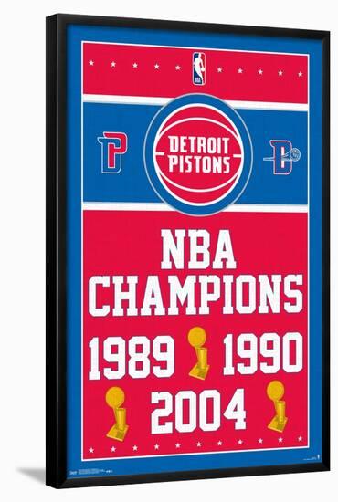 NBA Detroit Pistons - Champions 17-Trends International-Framed Poster