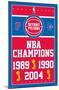 NBA Detroit Pistons - Champions 17-Trends International-Mounted Poster