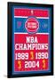 NBA Detroit Pistons - Champions 17-Trends International-Framed Poster