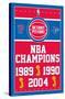 NBA Detroit Pistons - Champions 17-Trends International-Stretched Canvas