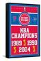 NBA Detroit Pistons - Champions 17-Trends International-Framed Stretched Canvas