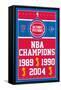 NBA Detroit Pistons - Champions 17-Trends International-Framed Stretched Canvas