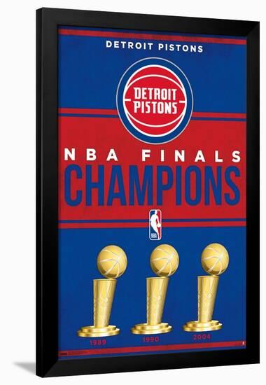 NBA Detroit Pistons - Champions 23-Trends International-Framed Poster