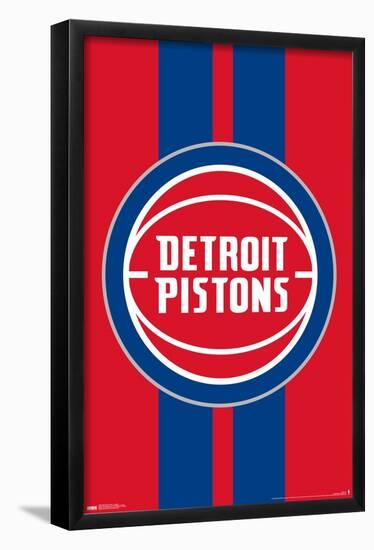 NBA Detroit Pistons - Logo 20-Trends International-Framed Poster