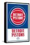 NBA Detroit Pistons - Logo 21-Trends International-Framed Stretched Canvas
