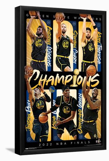 NBA Golden State Warriors - 2022 Commemorative Finals Champions-Trends International-Framed Poster