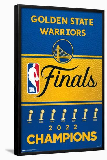 NBA Golden State Warriors - 2022 Commemorative Finals Team Logo-Trends International-Framed Poster