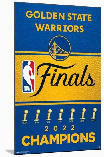 NBA Golden State Warriors - 2022 Commemorative Finals Team Logo-Trends International-Mounted Poster