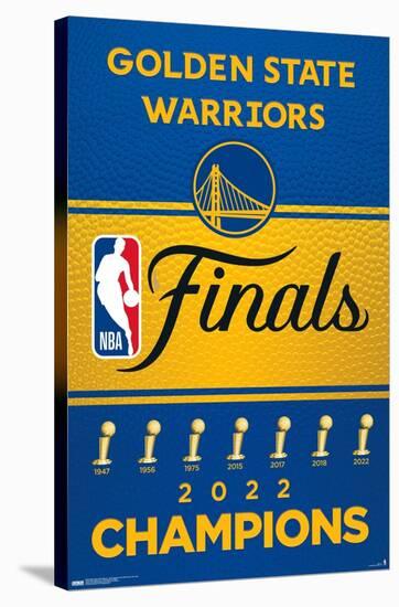 NBA Golden State Warriors - 2022 Commemorative Finals Team Logo-Trends International-Stretched Canvas