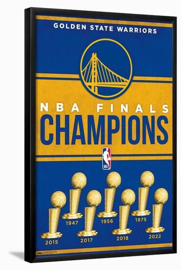 NBA Golden State Warriors - Champions 23-Trends International-Framed Poster