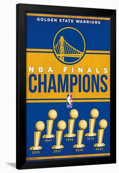 NBA Golden State Warriors - Champions 23-Trends International-Framed Poster
