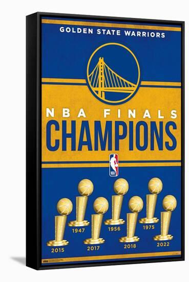 NBA Golden State Warriors - Champions 23-Trends International-Framed Stretched Canvas