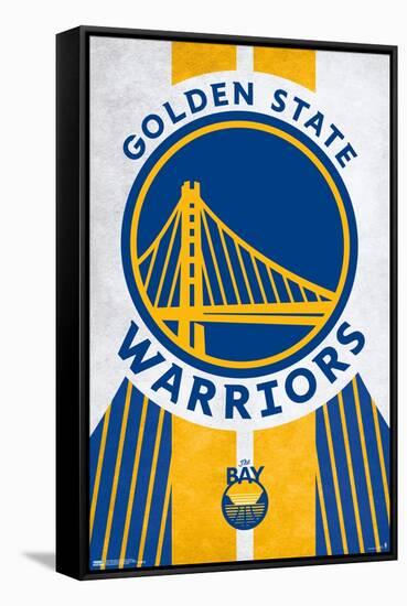 NBA Golden State Warriors - Logo 19-Trends International-Framed Stretched Canvas