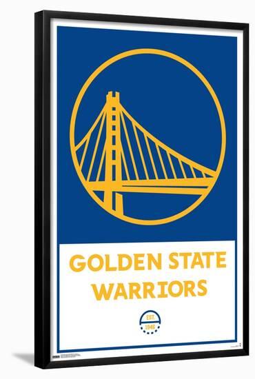 NBA Golden State Warriors - Logo 21-Trends International-Framed Poster