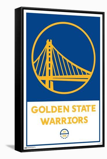 NBA Golden State Warriors - Logo 21-Trends International-Framed Stretched Canvas