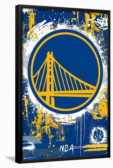 NBA Golden State Warriors - Maximalist Logo 23-Trends International-Framed Poster