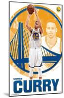 NBA Golden State Warriors - Stephen Curry 15-Trends International-Mounted Poster
