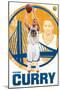 NBA Golden State Warriors - Stephen Curry 15-Trends International-Mounted Poster