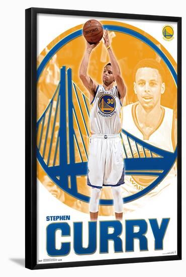 NBA Golden State Warriors - Stephen Curry 15-Trends International-Framed Poster