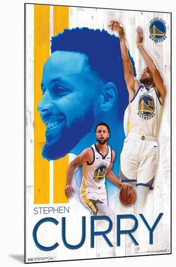 NBA Golden State Warriors - Stephen Curry 19-Trends International-Mounted Poster