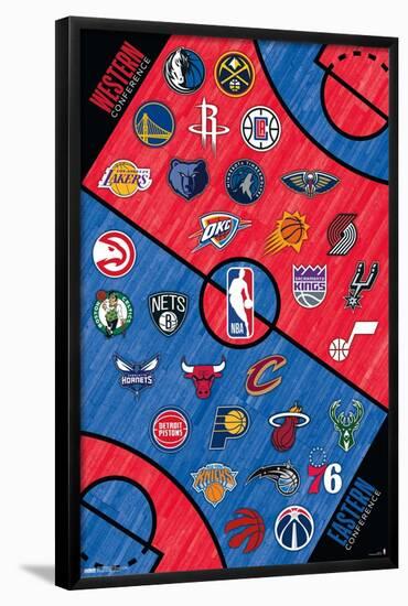 NBA League - Logos 22-Trends International-Framed Poster