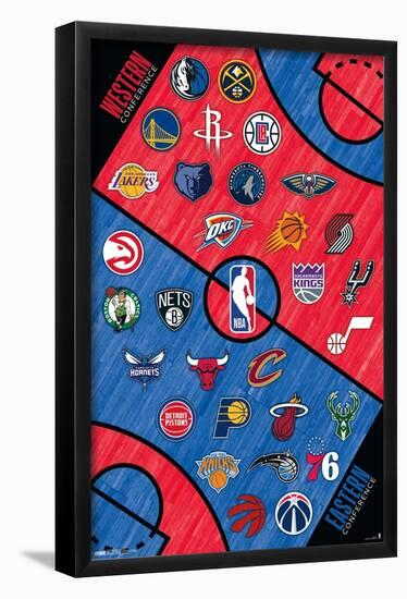 NBA League - Logos 22-Trends International-Framed Poster