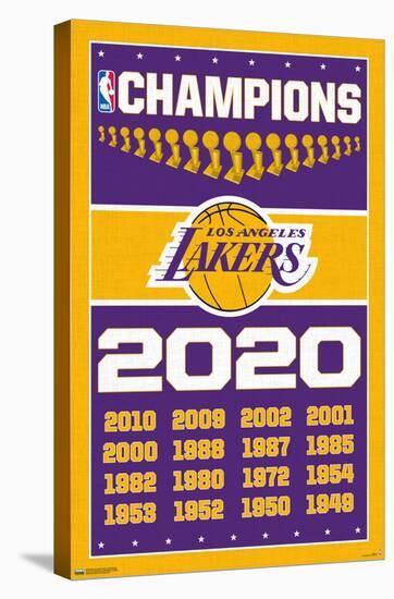 NBA Los Angeles Lakers - Champions 20-Trends International-Stretched Canvas