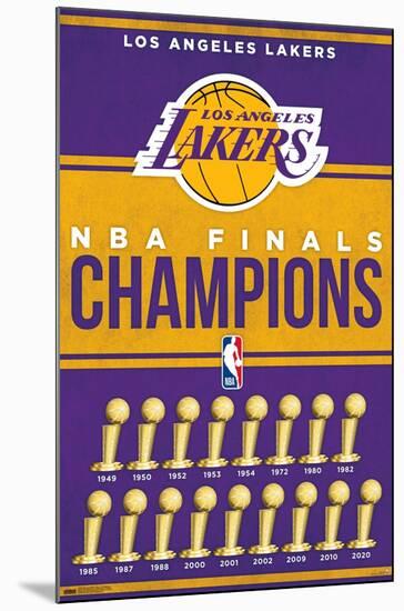 NBA Los Angeles Lakers - Champions 23-Trends International-Mounted Poster