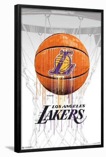 NBA Los Angeles Lakers - Drip Ball 20-Trends International-Framed Poster