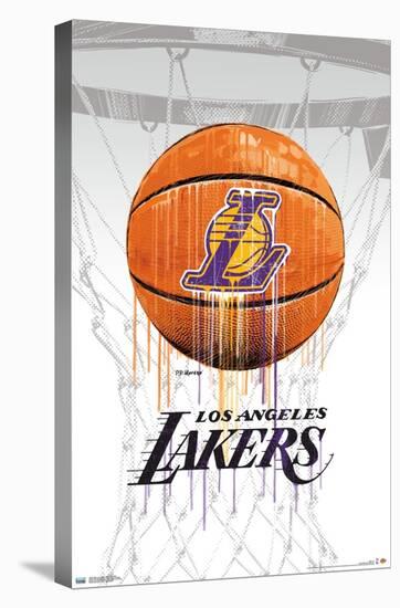 NBA Los Angeles Lakers - Drip Ball 20-Trends International-Stretched Canvas