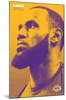 NBA Los Angeles Lakers - Lebron James 18-Trends International-Mounted Poster