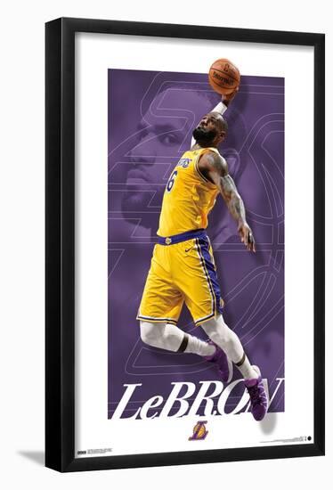 NBA Los Angeles Lakers - LeBron James 21-Trends International-Framed Poster