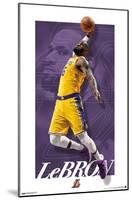 NBA Los Angeles Lakers - LeBron James 21-Trends International-Mounted Poster