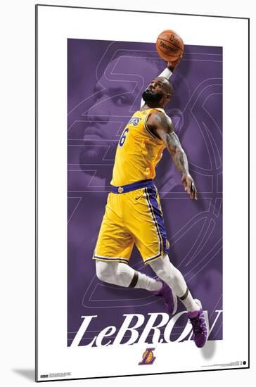 NBA Los Angeles Lakers - LeBron James 21-Trends International-Mounted Poster