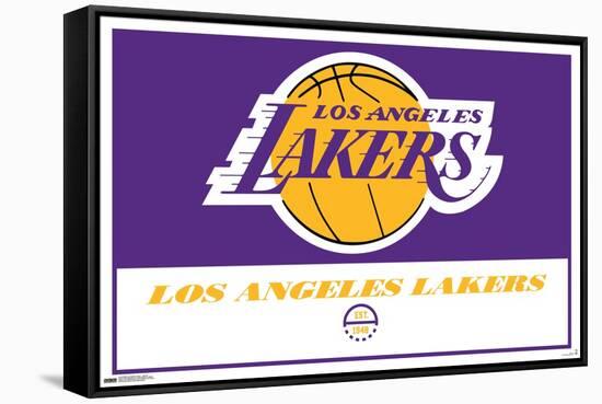 NBA Los Angeles Lakers - Logo 21-Trends International-Framed Stretched Canvas