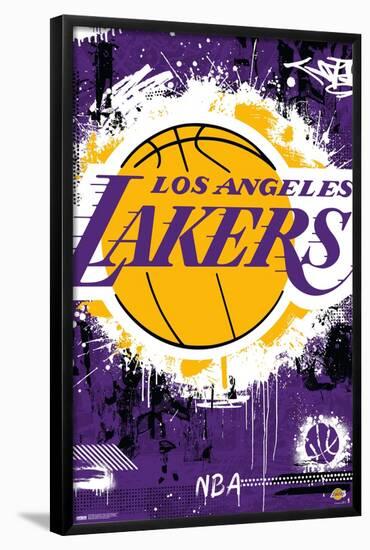 NBA Los Angeles Lakers - Maximalist Logo 23-Trends International-Framed Poster