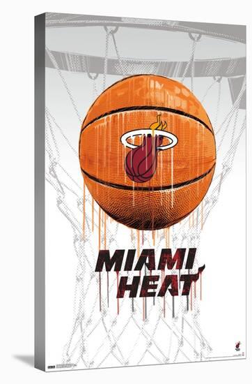 NBA Miami Heat - Drip Basketball 21-Trends International-Stretched Canvas