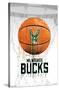 NBA Milwaukee Bucks - Drip Ball 20-Trends International-Stretched Canvas
