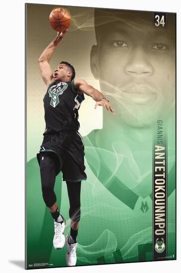 NBA Milwaukee Bucks - Giannis Antetokounmpo 17-Trends International-Mounted Poster