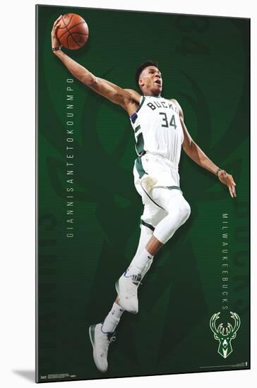 NBA Milwaukee Bucks - Giannis Antetokounmpo 19-Trends International-Mounted Poster