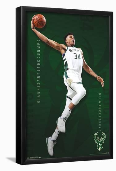 NBA Milwaukee Bucks - Giannis Antetokounmpo 19-Trends International-Framed Poster
