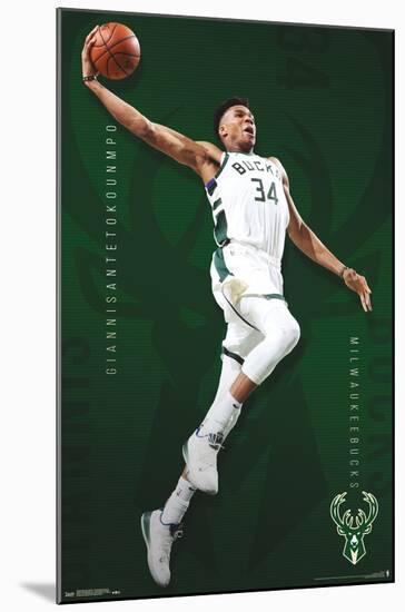 NBA Milwaukee Bucks - Giannis Antetokounmpo 19-Trends International-Mounted Poster