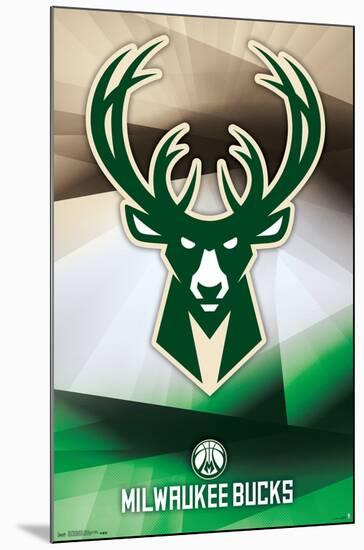 NBA Milwaukee Bucks - Logo 16-Trends International-Mounted Poster