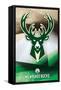 NBA Milwaukee Bucks - Logo 16-Trends International-Framed Stretched Canvas