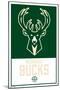NBA Milwaukee Bucks - Logo 21-Trends International-Mounted Poster