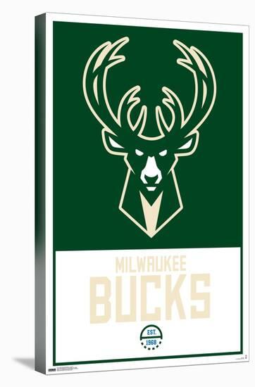 NBA Milwaukee Bucks - Logo 21-Trends International-Stretched Canvas