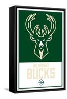 NBA Milwaukee Bucks - Logo 21-Trends International-Framed Stretched Canvas