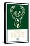 NBA Milwaukee Bucks - Logo 21-Trends International-Framed Stretched Canvas