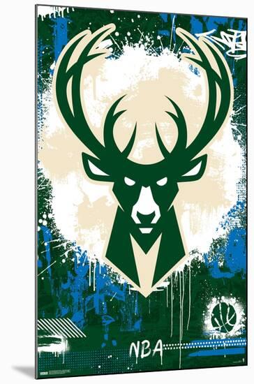 NBA Milwaukee Bucks - Maximalist Logo 23-Trends International-Mounted Poster