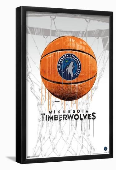 NBA Minnesota Timberwolves - Drip Basketball 21-Trends International-Framed Poster